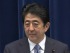 Shinzo Abe speaking today. Credit: APTN