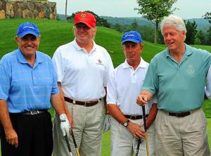 Trump and Clinton went golfing together in 2008.