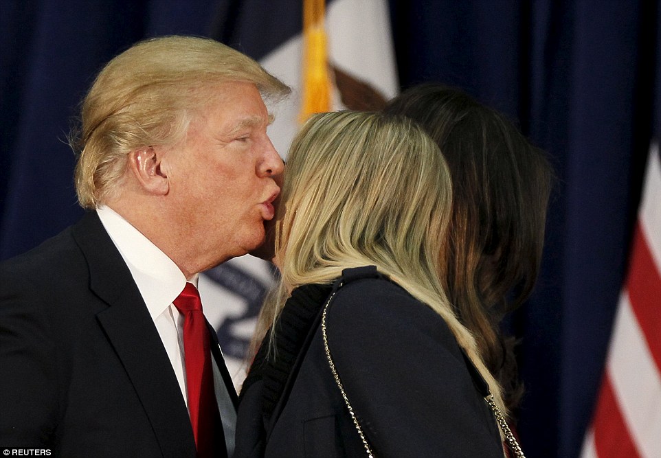 Donald Trump kissing his daughter