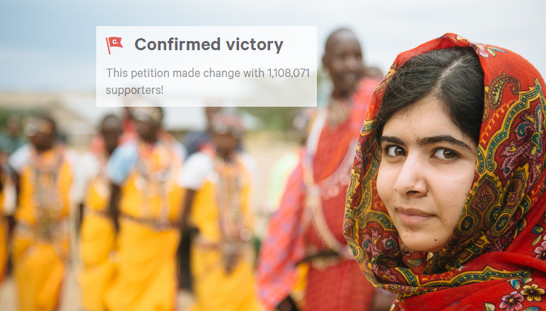 Petition: Malala Secured 12 Years Education For Girls And Boys