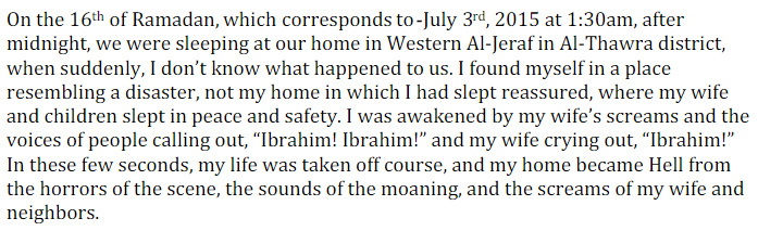 This is the story of how one family's life was destroyed by an airstrike in the night. He is not a soldier. His family members are not political activists. Nor was his home hiding fighters from either side.